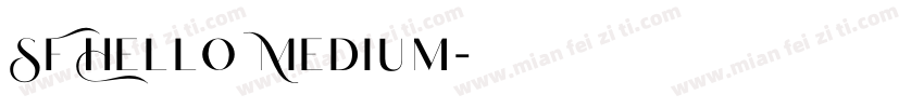 SF Hello Medium字体转换